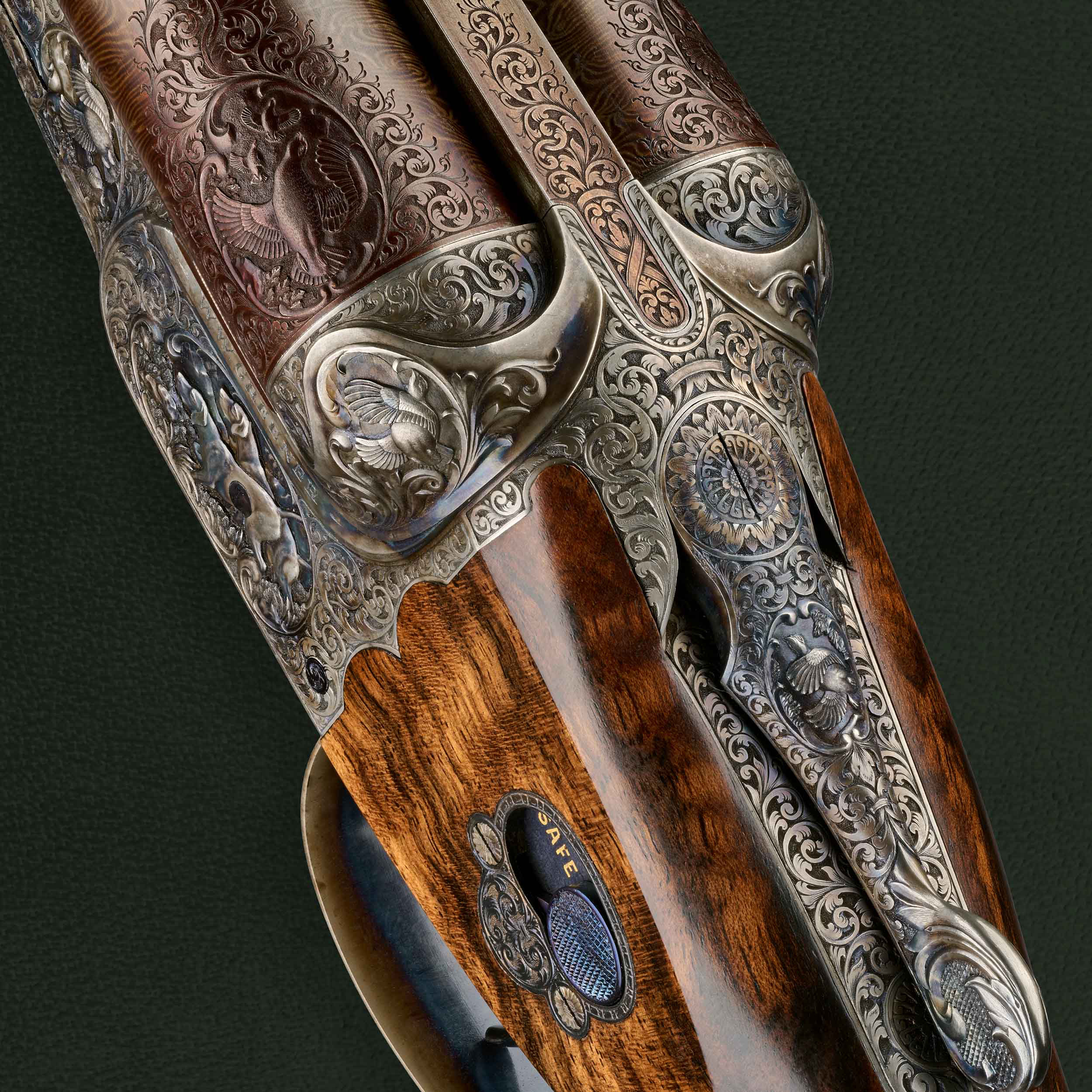 W.W.Greener half carved G gun by Matthew Brown Photography